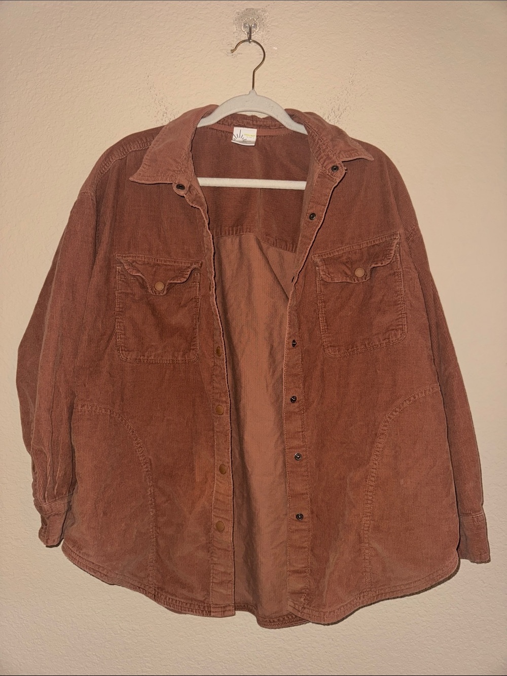 Aerie Oversized Brown Corduroy Shacket Size Small